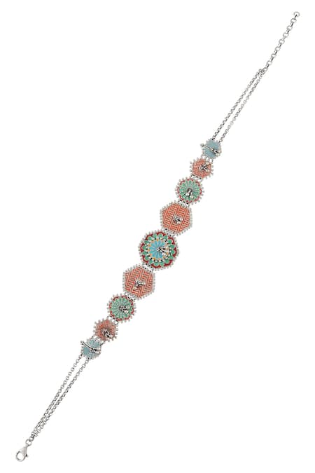 Shop Tribe Amrapali Multi Color Enamel Rangeeli Ghungroo Choker at Aza Fashions Shop_Tribe Amrapali_Multi Color Enamel Rangeeli Ghungroo Choker _at_Aza_Fashions