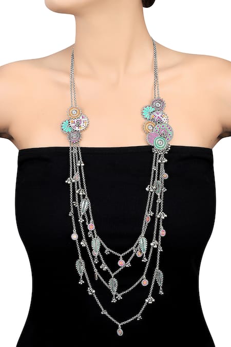 Tribe Amrapali Ghungroo Drop Layered Necklace 