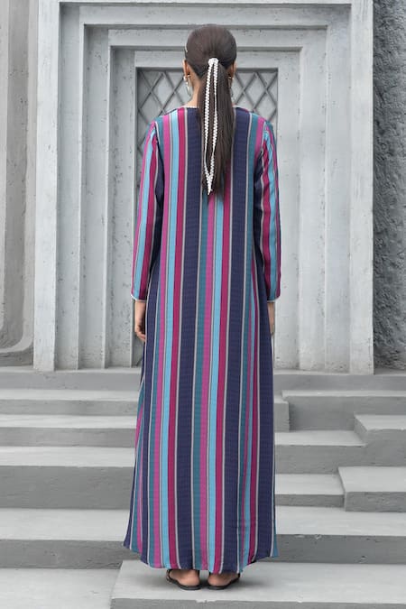 Shop Chhavvi Aggarwal Multi Color Crepe, Linen, Lurex, Net Sequins Stripe Cape And Corset Pant Set at Aza Fashions Shop_Chhavvi Aggarwal_Multi Color Crepe, Linen, Lurex, Net Sequins Stripe Cape And Corset Pant Set _at_Aza_Fashions