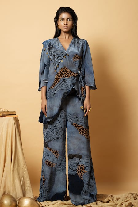 LABEL SHRISTI CHETANI Abstract Pattern Shirt & Pant Set 