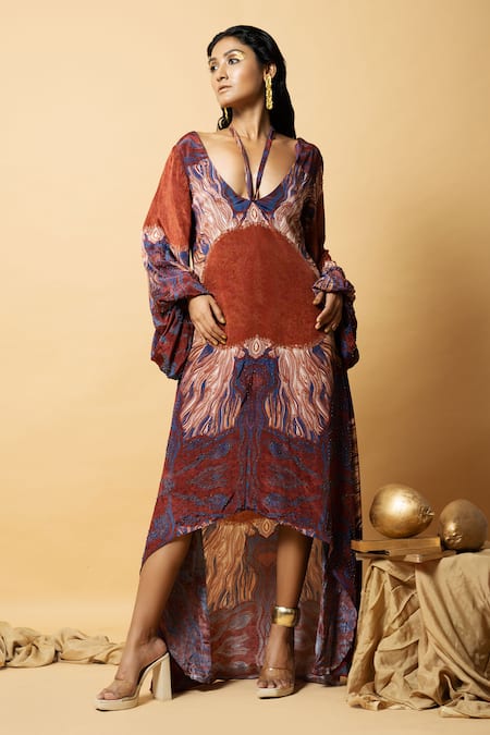 LABEL SHRISTI CHETANI Abstract Pattern Dress 