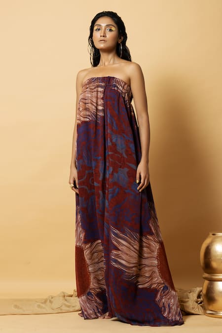 LABEL SHRISTI CHETANI Printed Maxi Dress 