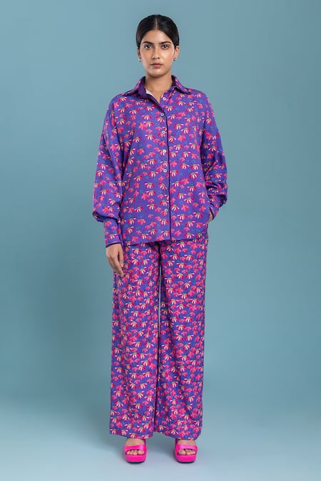 Raasa Chiquitita Floral Print Shirt & Pant Set 