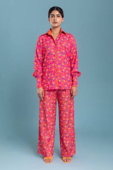 Raasa Joyful Daisy Printed Shirt & Pant Set 