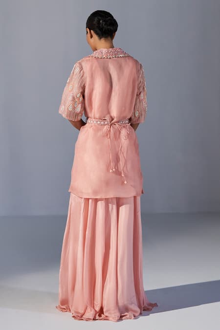 Koashee By Shubitaa Floral Zardozi Embroidered Kurta Pant Set 