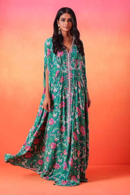 Seema Thukral Flower Print Kaftan 