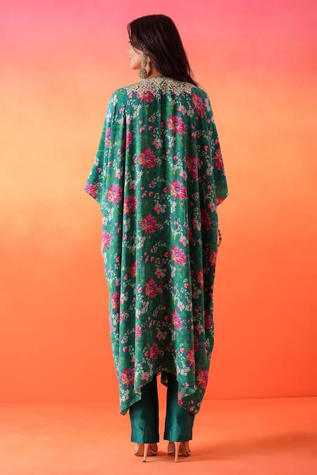 Seema Thukral Floral Bloom Print Kaftan With Pant 