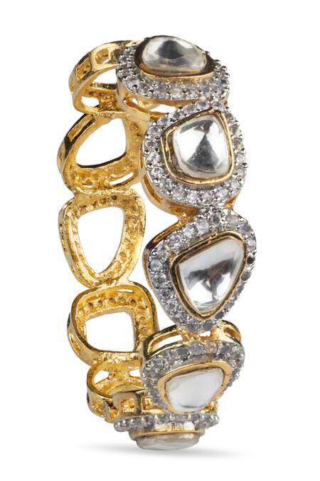 Vasundhara Silver Plated Crystals, Diamonds Cubic Zirconia Embellished Earrings Online at Aza Fashions Vasundhara_Silver Plated Crystals, Diamonds Cubic Zirconia Embellished Earrings _Online_at_Aza_Fashions