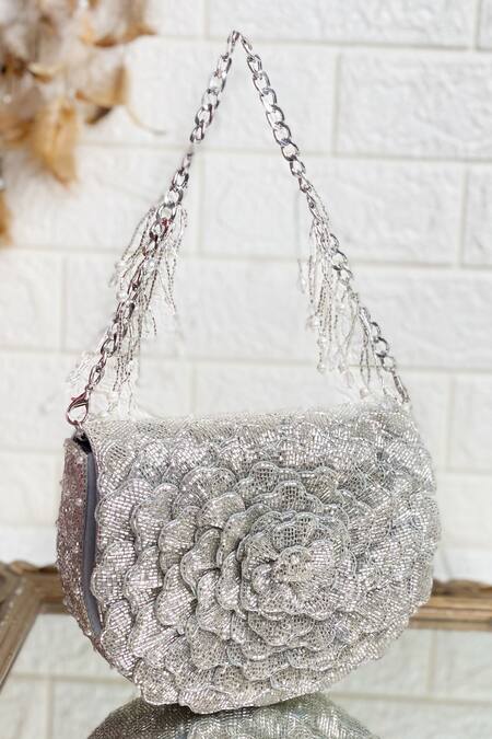 Silver embellished hot sale bag