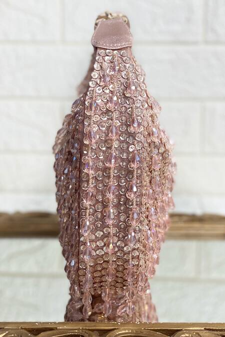 Kainiche By Mehak_Pink Embellished Potli Bag _Online_at_Aza_Fashions