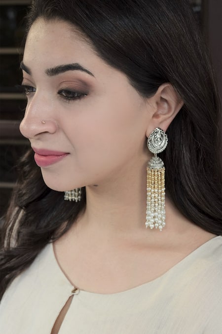 Heer-House Of Jewellery Sandhya Carved Jhumkis 