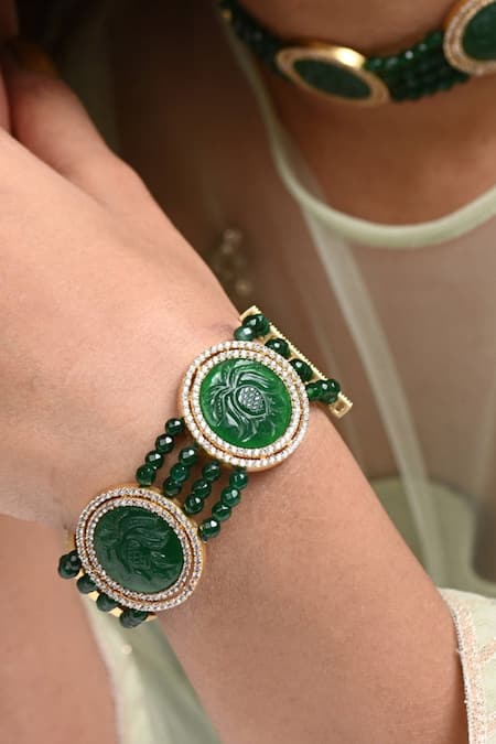 Green Jade Hinged Bangle Bracelet – Kwan Collections Gems