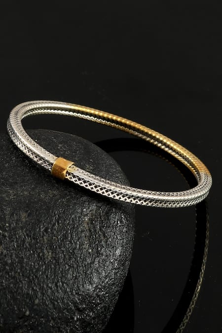 Noor Gold Plated Cutwork Bangle 