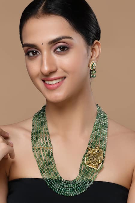 Dugran By Dugristyle Radha Krishna Layered Necklace Set