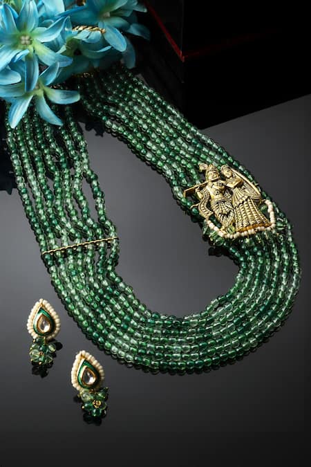 Dugran By Dugristyle Radha Krishna Layered Necklace Set