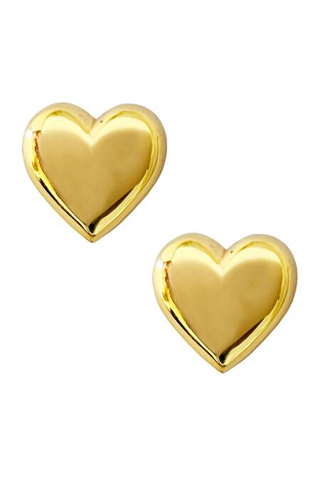 Buy Shinning Hearts Diamond Stud 18 KT yellow gold (3.59 gm). | Online By  Giriraj Jewellers