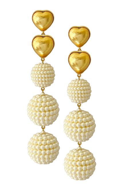 Radhika Agrawal Jewels Peony Bead Embellished Danglers 
