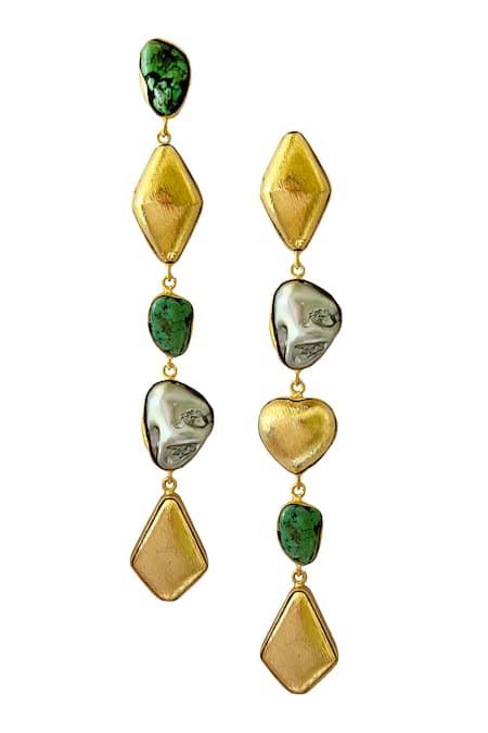 Radhika Agrawal Jewels Poppy Bead Embellished Danglers 