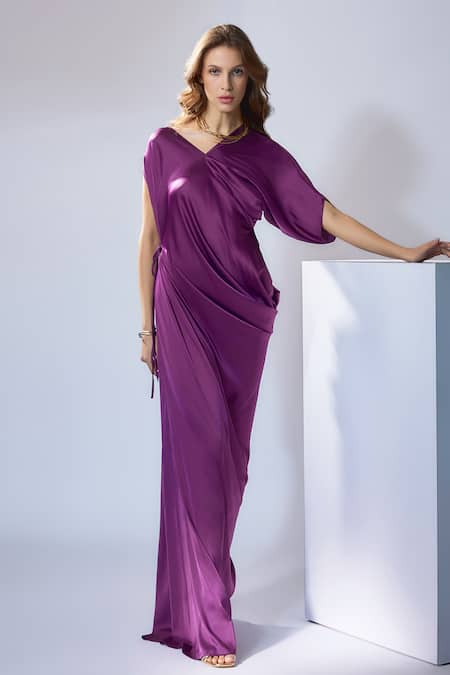 A-line Light Purple Satin Prom Dresses, Cheap Prom Dresses 2019 – Berryera