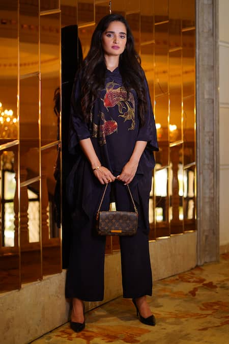 Kyra By Nina + Deepika Koi Magic Hand Painted Top & Pant Set 