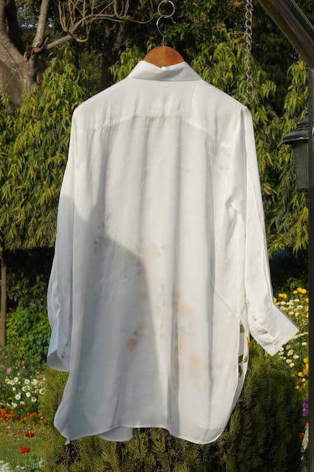 Kyra By Nina + Deepika Modal Satin Handpainted Shirt 