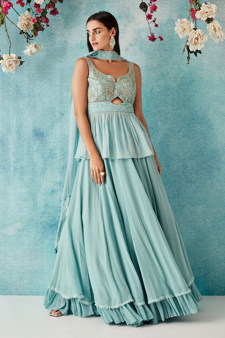 Siyona by Ankurita Sequin & Thread Embroidered Lehenga Set 