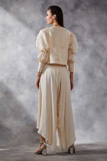 Siyona By Ankurita Embroidered Jacket With Jumpsuit 