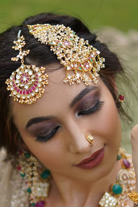 Riana Jewellery Gold Plated Floral Cutwork Passa 