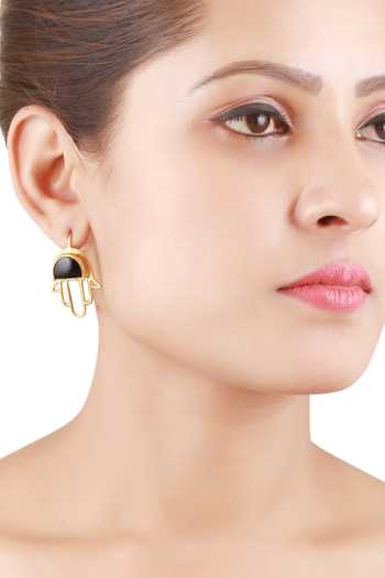 Buy Sangeeta Boochra Silver Plated Stones Encrusted Earrings at Aza Fashions Buy_Sangeeta Boochra_Silver Plated Stones Encrusted Earrings _at_Aza_Fashions