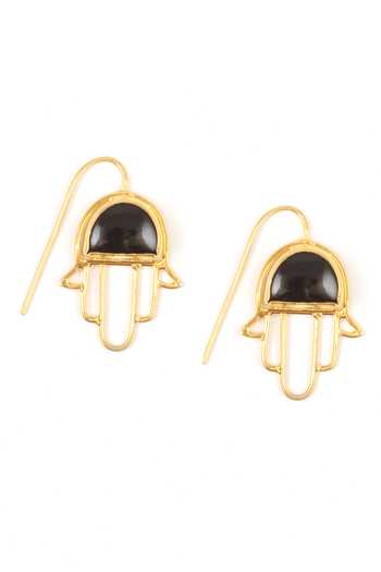 Shop Sangeeta Boochra Silver Plated Stones Encrusted Earrings at Aza Fashions Shop_Sangeeta Boochra_Silver Plated Stones Encrusted Earrings _at_Aza_Fashions