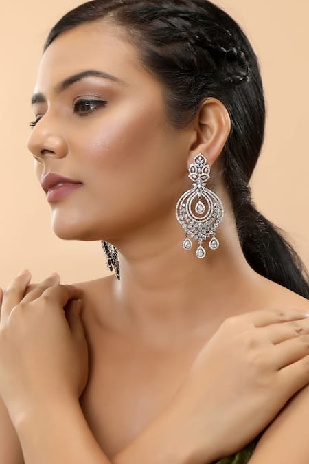 Tizora Stone Embellished Chandbalis 