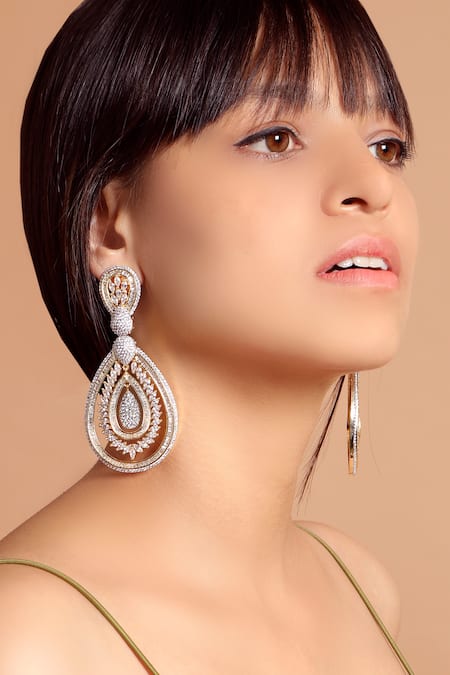 YouBella Blue Gold Plated Teardrop Shaped Drop Earrings 30 g Online in  India, Buy at Best Price from Firstcry.com - 12626507
