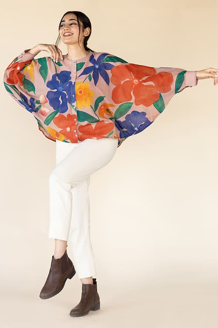 Buy_Purvi Doshi_Off White Handloom Cotton Narrow Fit Pant_Online_at_Aza_Fashions