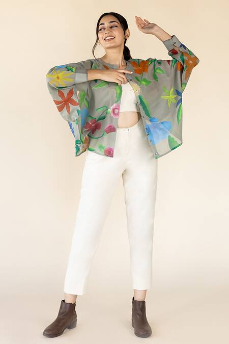 Purvi Doshi_Off White Handloom Cotton Embroidery Sweetheart Neck Corset_Online_at_Aza_Fashions