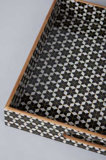 Buy_Assemblage_Brown Mdf Wood With Resin Epoxy Coating Print Bathroom Of 5_Online_at_Aza_Fashions