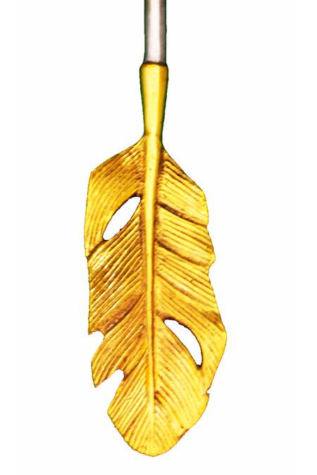 Buy_Assemblage_Silver Brass And Stainless Steel Feather Fork Cutlery Of 6_Online_at_Aza_Fashions