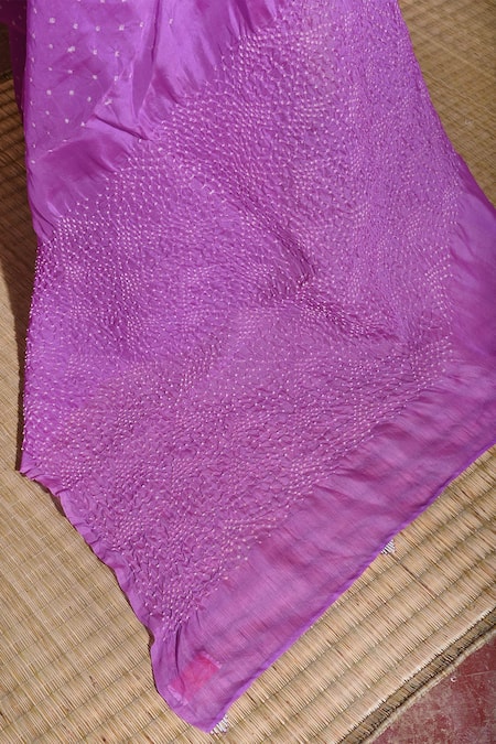 Buy Naina Jain Purple Silk, Organza Beads Bandhani Pattern Saree With Unstitched Blouse Piece Online at Aza Fashions Buy_Naina Jain_Purple Silk, Organza Beads Bandhani Pattern Saree With Unstitched Blouse Piece _Online_at_Aza_Fashions