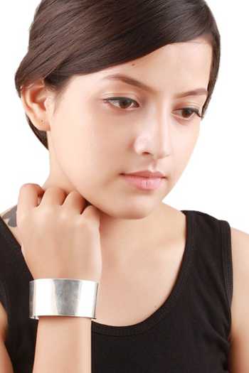 Buy Sangeeta Boochra Silver Plated Handcrafted Adjustable Bracelet at Aza Fashions Buy_Sangeeta Boochra_Silver Plated Handcrafted Adjustable Bracelet _at_Aza_Fashions