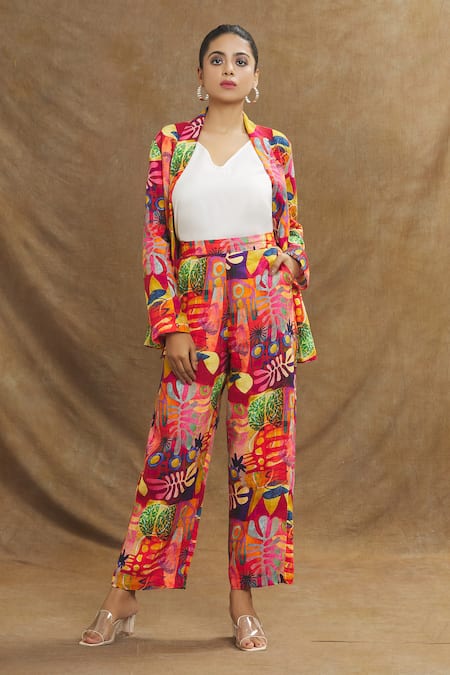 Linen Bloom Linen Candy Print Pant 
