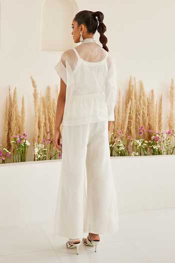 Twenty Nine Organza Bloom Applique Shirt 