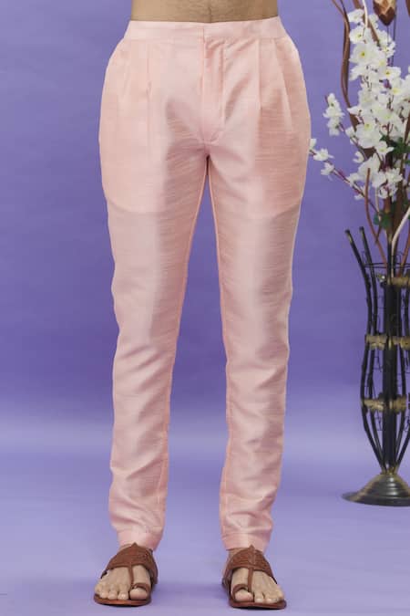 Arihant Rai Sinha Peach Silk Embroidery Geometric Printed Bundi Kurta Set at Aza Fashions Arihant Rai Sinha_Peach Silk Embroidery Geometric Printed Bundi Kurta Set _at_Aza_Fashions