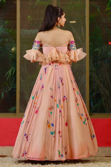 Peach Party Sequence Gown