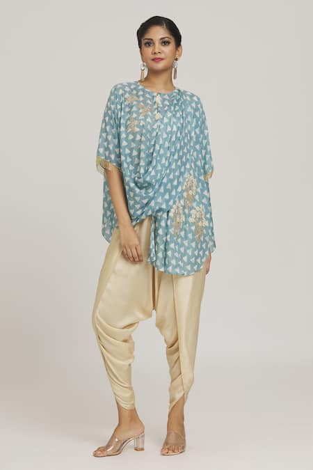 Shruti Ranka Cowl Draped Tunic & Tulip Pant Set 