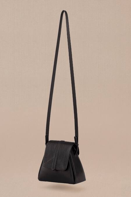 Black structured crossbody outlet bag