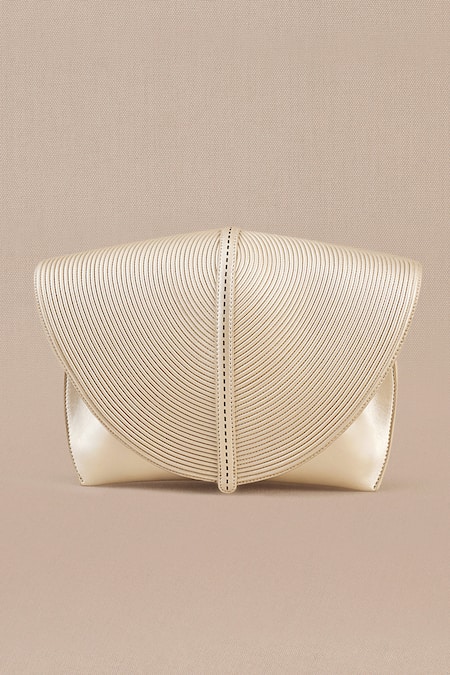 Shop_Ampm_Silver Myah Mini Metallic Sculptured Clutch _Online_at_Aza_Fashions