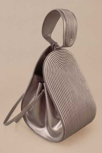 Ampm Nesara Metallic Corded Bucket Bag 