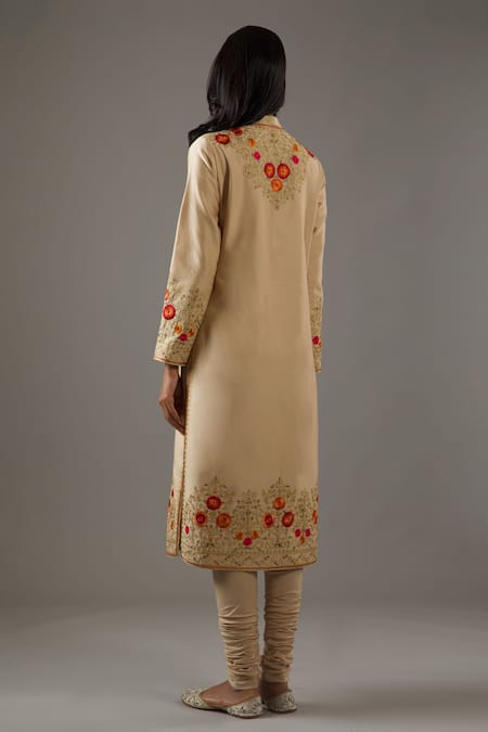 Balance by Rohit Bal Hand Embroidered Chanderi Silk Kurta Set 