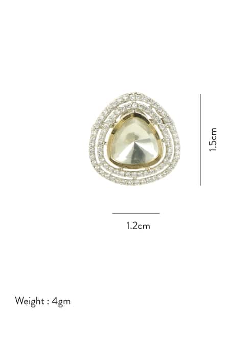 Shop Ishhaara Silver Plated Diamonds, Stones Embellished Stud Earrings Online at Aza Fashions Shop_Ishhaara_Silver Plated Diamonds, Stones Embellished Stud Earrings _Online_at_Aza_Fashions