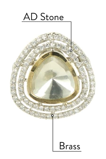 Ishhaara Silver Plated Diamonds, Stones Embellished Stud Earrings at Aza Fashions Ishhaara_Silver Plated Diamonds, Stones Embellished Stud Earrings _at_Aza_Fashions