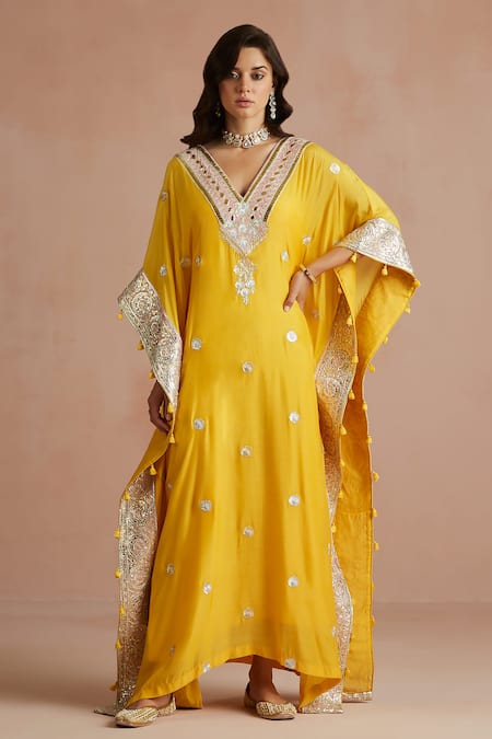 Sureena Chowdhri Gota Embroidered Kaftan 